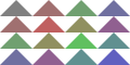 A grid of colored triangles