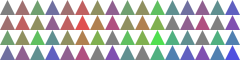A colorful grid of triangles