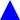 a solid blue 20-by-20 isosceles triangle