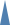 a solid steel blue 10-by-25 isosceles triangle