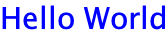 the text "Hello World"