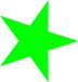 a smaller solid green star
