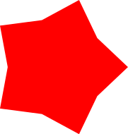 a solid red very "fat" star